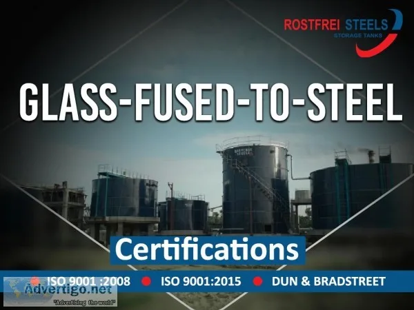 Glass Fused Steel Tanks - Rostfrei Steels
