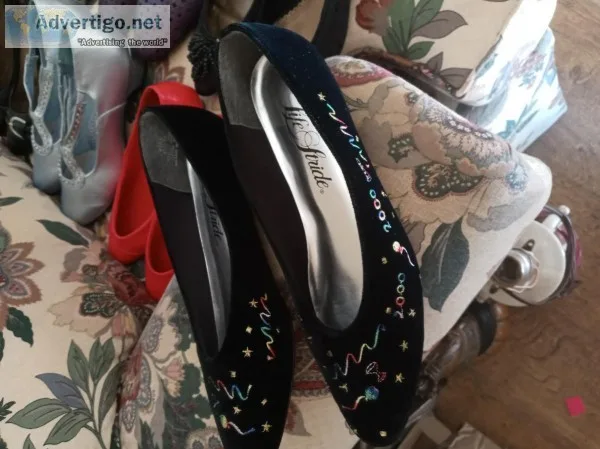 22 Pairs of ladies shoes size 8.5 nearly all new