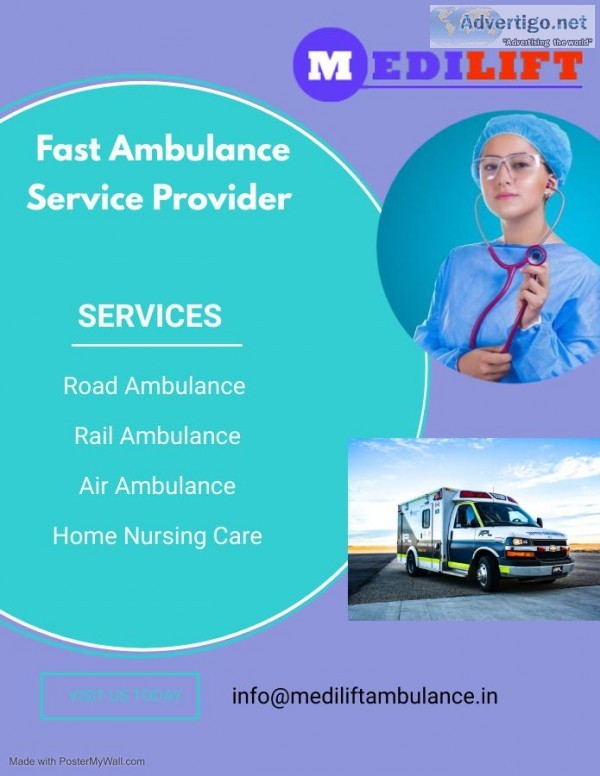 Medical Facility Ambulance Service in Kalighat by Medilift