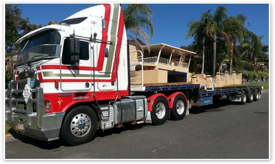 Flatbed Trailer With Crane  Otmtransport.com.au