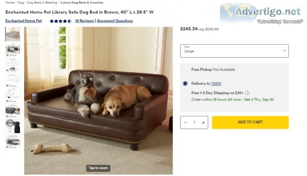 Leather Dog Bed - Large