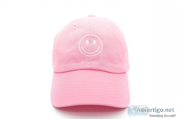 Light Pink Smiley Face Hat
