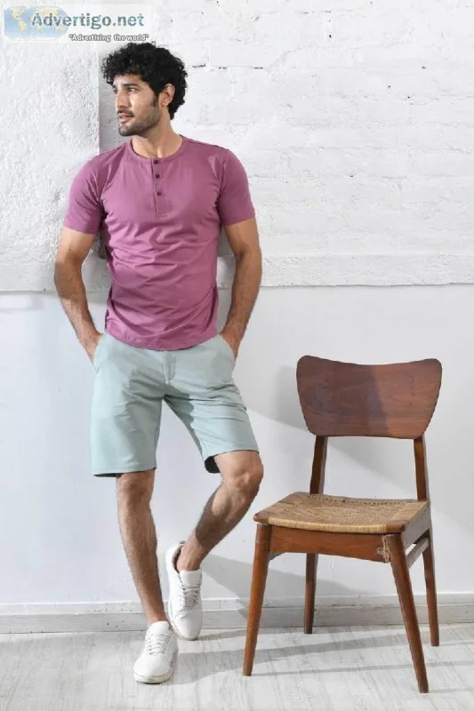 Buy online Henley cotton T-shirt for Men by beyours