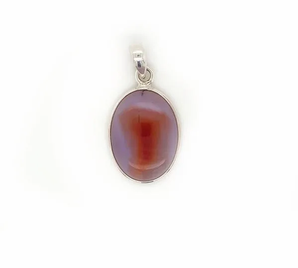 SILVER BOTSWANA AGATE PENDANT