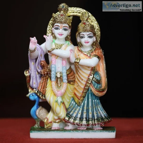 Marble statue Radha Krishna Mumbai. - Gaj Arts