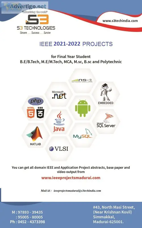 Iot projects in madurai