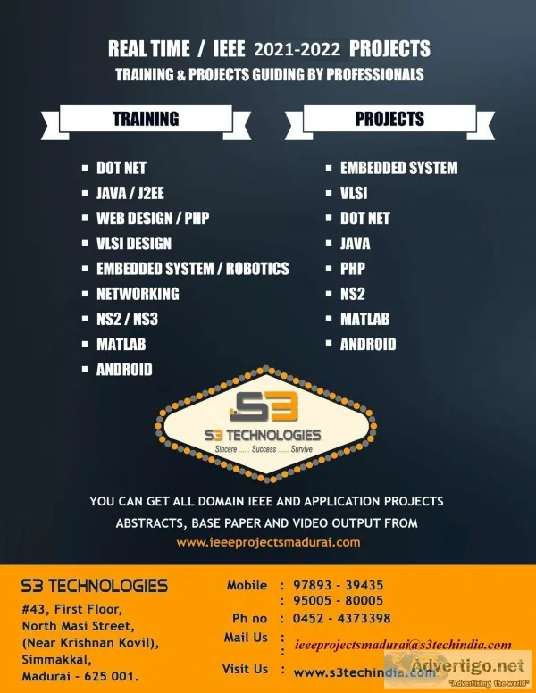 Iot projects in madurai