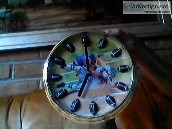 Novelty Wall Clock-Football Theme