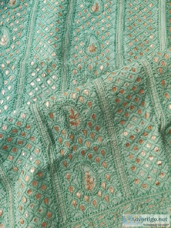 Cotton Voil Full Suit with heavy Gotapatti work
