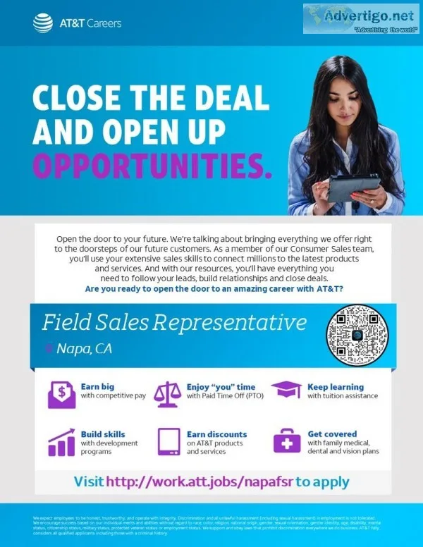 Field Sales Representative - Napa CA