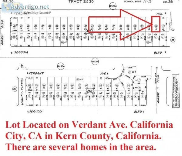 LOT ON VERDANT AVE. LOCATED IN CALIFORNIA CITY 92801215