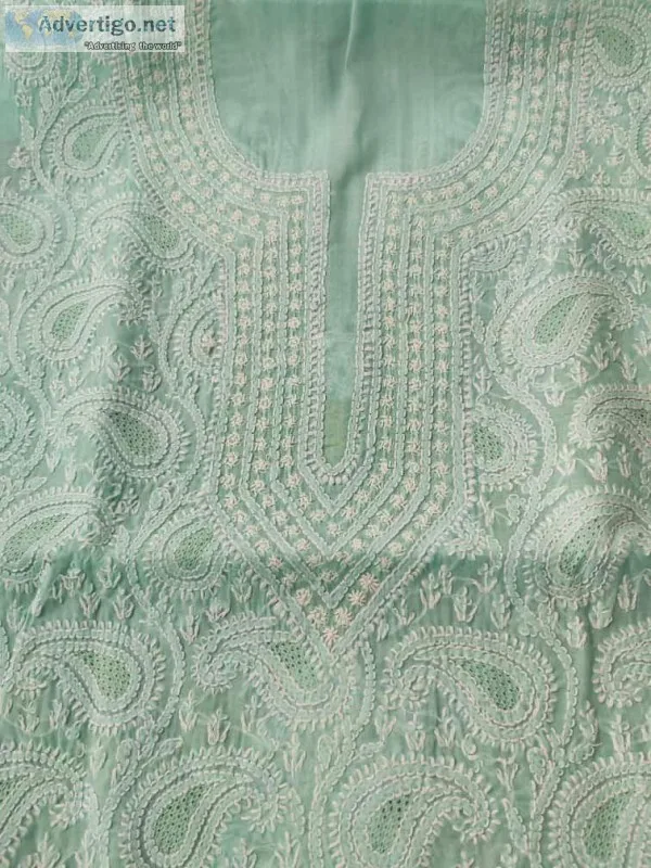 Cotton Voil kurta with Jaaliwork