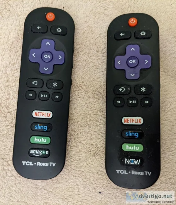 2 Replacement Remote for All TCL Roku TV with Sling Netflix Hulu