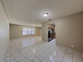 This home also has an outdoor covered patio in the back