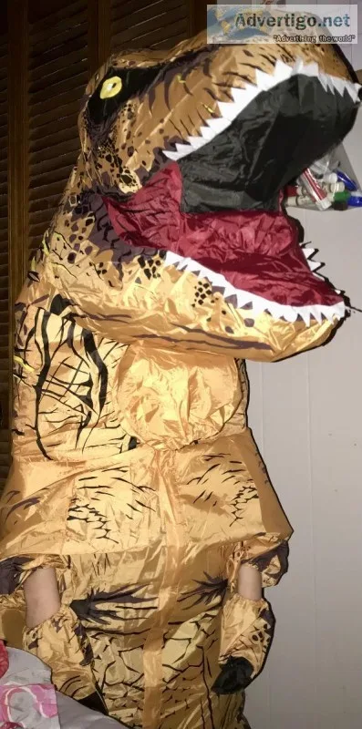 Kids Dinosaur T-Rex Inflatable Blow Up Costume