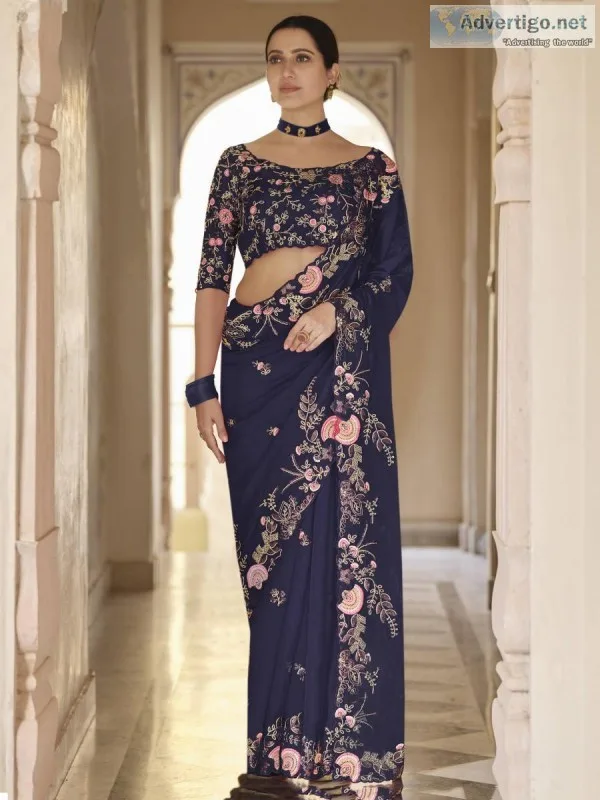 Designer Saree With Blouse  Ethnicplus.in