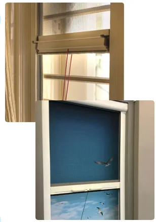 Roller mosquito net for windows