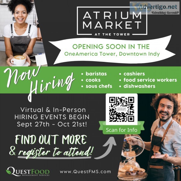 Hiring Event for Foodservices - Thurs Oct 21st (Quest Food Mgn S