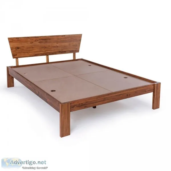 Buy Ara Teak Wood Bed Online for Rs 17500 Wakefit