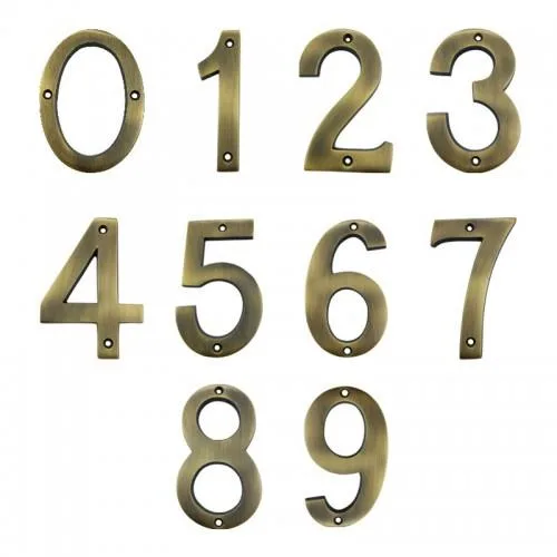 Brass letters and numbers