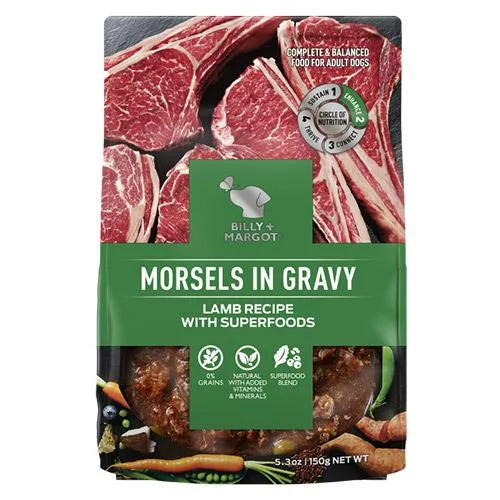 Billy and Margot Dog Adult Morsels in Gravy Lamb with Superfoods
