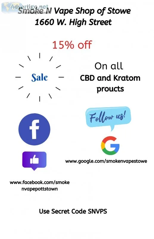 15 % ALL CBD AND KRATOM PRODUCTS