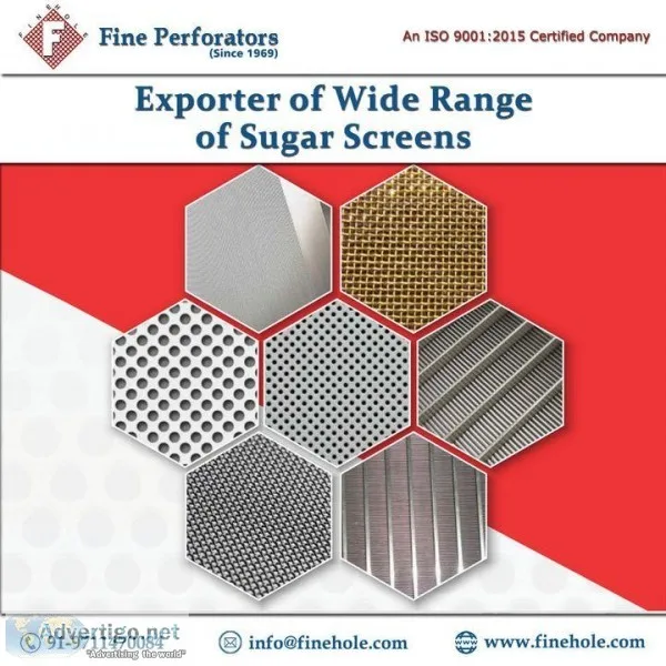 The Reliable Sugar Screens Exporter
