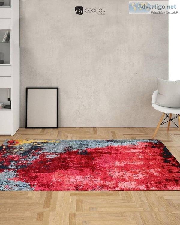 Get Classy CrimsonRed Agate Modern Rugs At Cocoon Fine Rugs