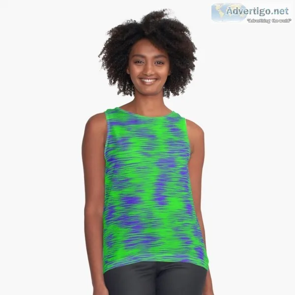Sleeveless Tops Water Patterns