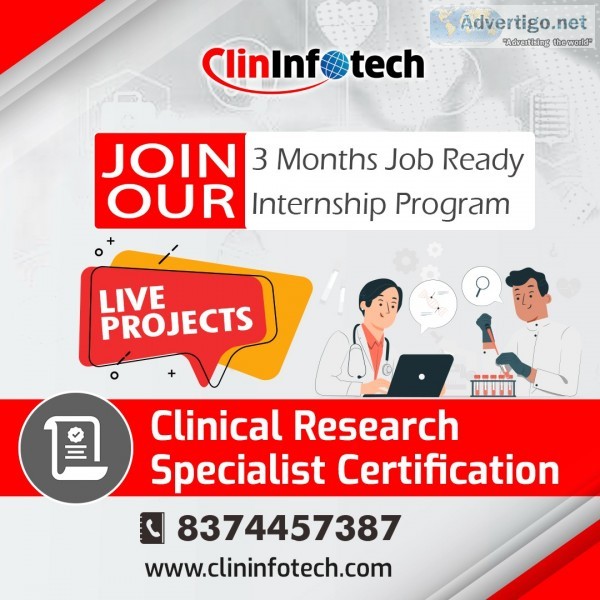 Job oriented internship based clinical research training - clini