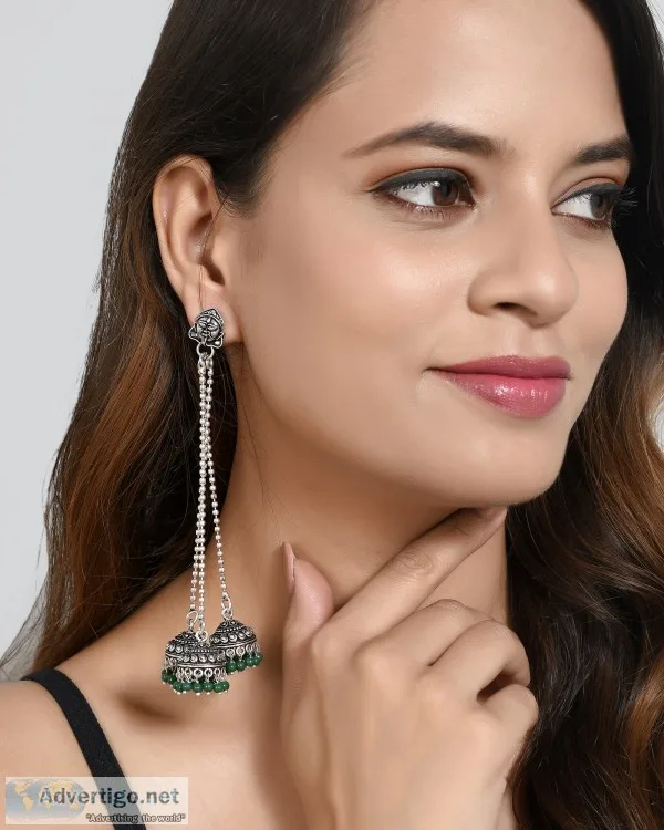 Buy stunning silver earrings from flipkart