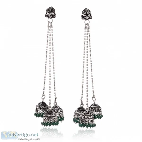 Buy stunning silver earrings from flipkart