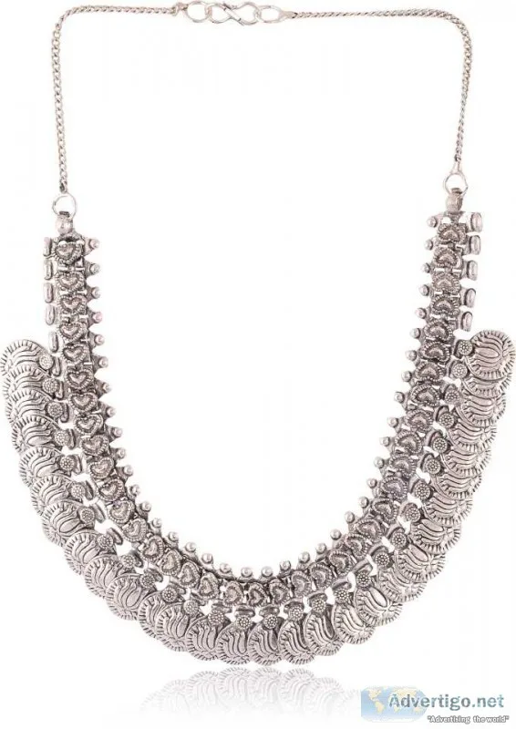 Shop artificial silver plated necklaace online