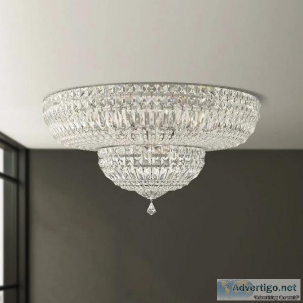 Schonbek 5895 Petit Crystal Deluxe 13 Light Ceiling Mount  Moder