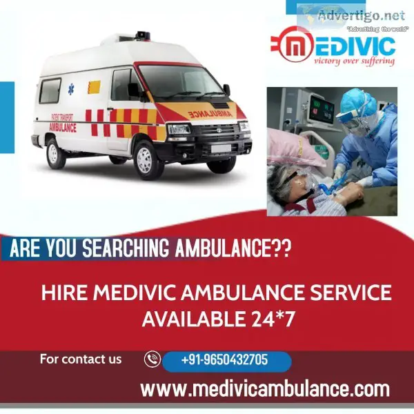 Quickest Ambulance Service in Gandhi Maidan Patna by Medivic