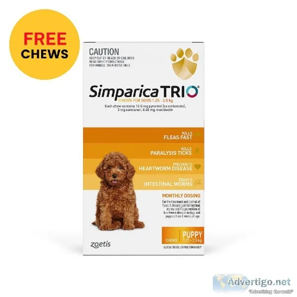 Simparica Trio  Flea Tick and Heartworm Dog Treatment