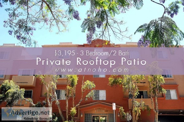 Large 3 Bed2 Ba - Private Rooftop Patio in NoHo Arts