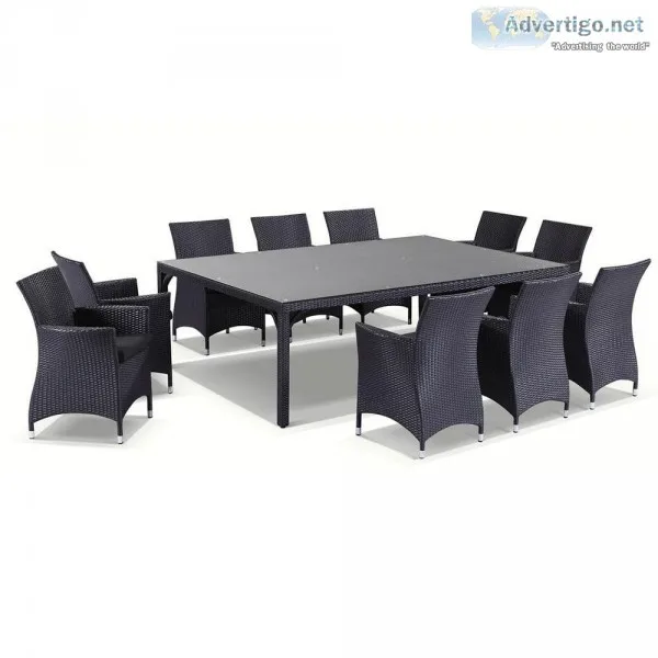 Latest Roman Outdoor Dining Set in Turkish Coffee Wicker