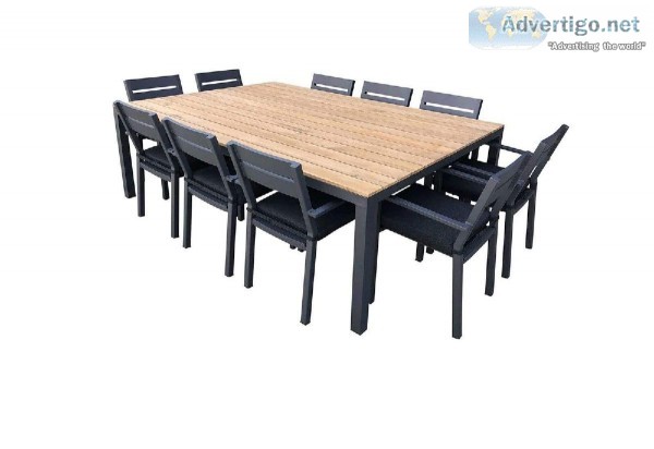 Buy Tuscany 10 Seat with Capri chairs in Charcoal Online