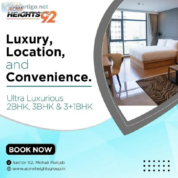 Live without stress and buy Residential apartments  Acme heights