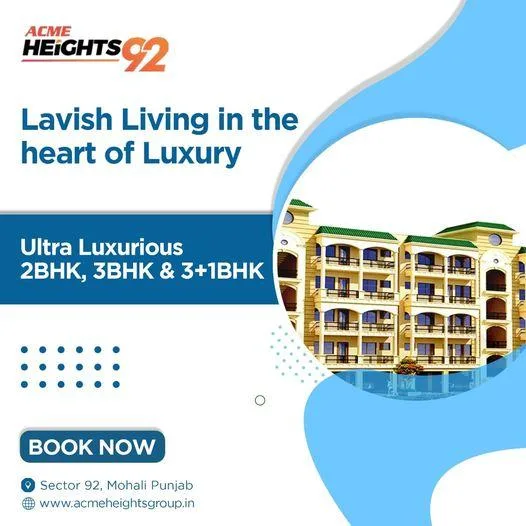 Buy 3 bhk flat in mohali and live without stress  Acme heights g