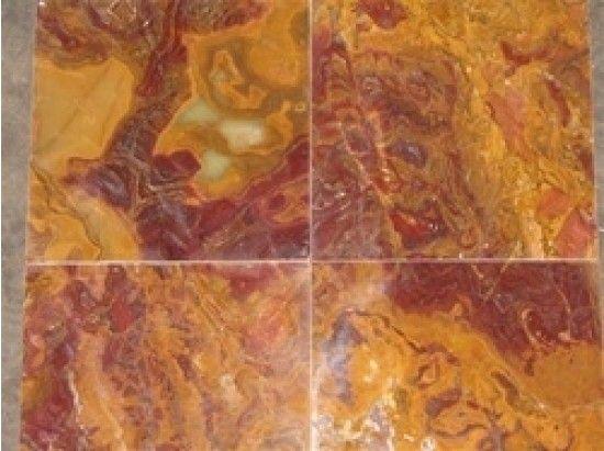 MULTI RED ONYX 12X12 POLISHED ONYX TILE