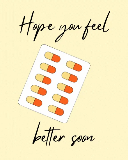 Get well soon gif cards | hope you feel better gif