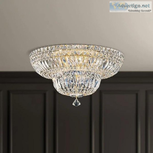 Schonbek 5894 Petit Crystal Deluxe 9 Light Ceiling Mount  Modern