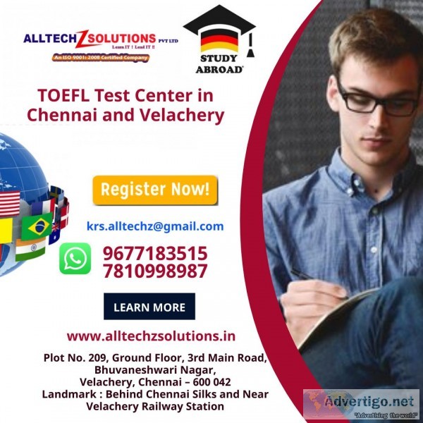TOEFL Exams in Chennai and Velachery