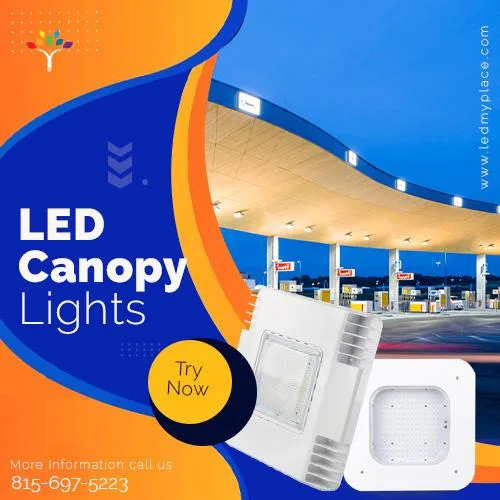 Buy Now LED Canopy Lights For Hallways Gas Stations