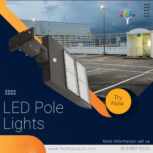 Buy Now LED Pole Lights For Parking Spaces Entryways