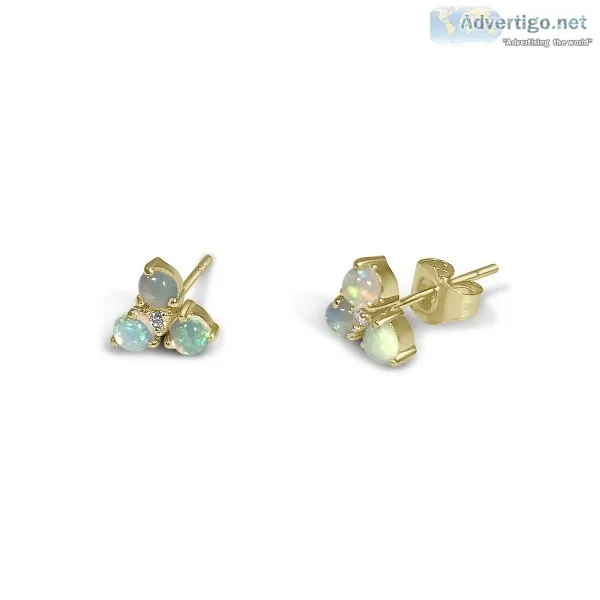 Shop Beautiful Opal Diamond Earring Studs  Online Store.