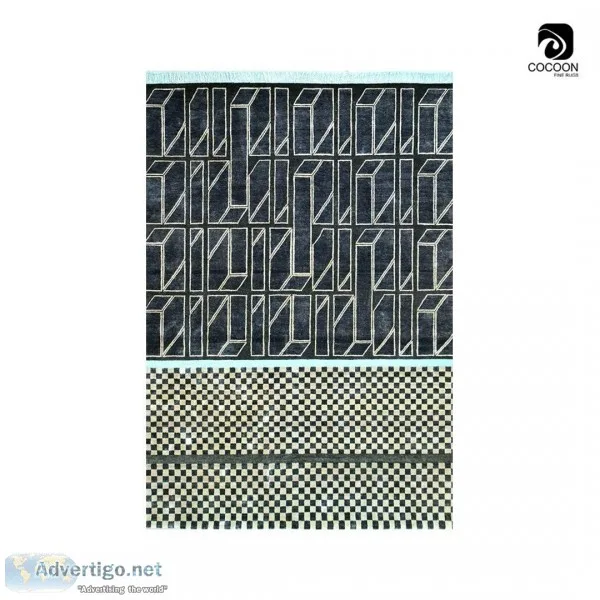 Buy Charcoal Modern Rug At Cocoon Fine Rug