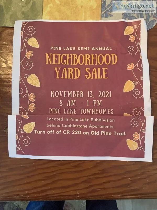 Pine Lake Community Yard Sale